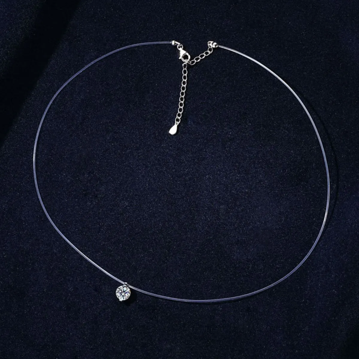 1 Carat Moissanite 925 Sterling Silver Necklace