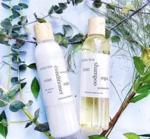 100% NATURAL MINT SHAMPOO & CONDITIONER Set.  Promotes hair growth. Vitamin packed!