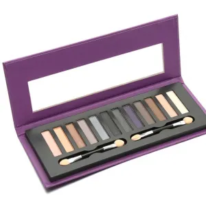 12 Colors Eyeshadow Makeup Cosmetic Matte Shimmer Eye Shadow Palette With Eye Shadow Sponge
