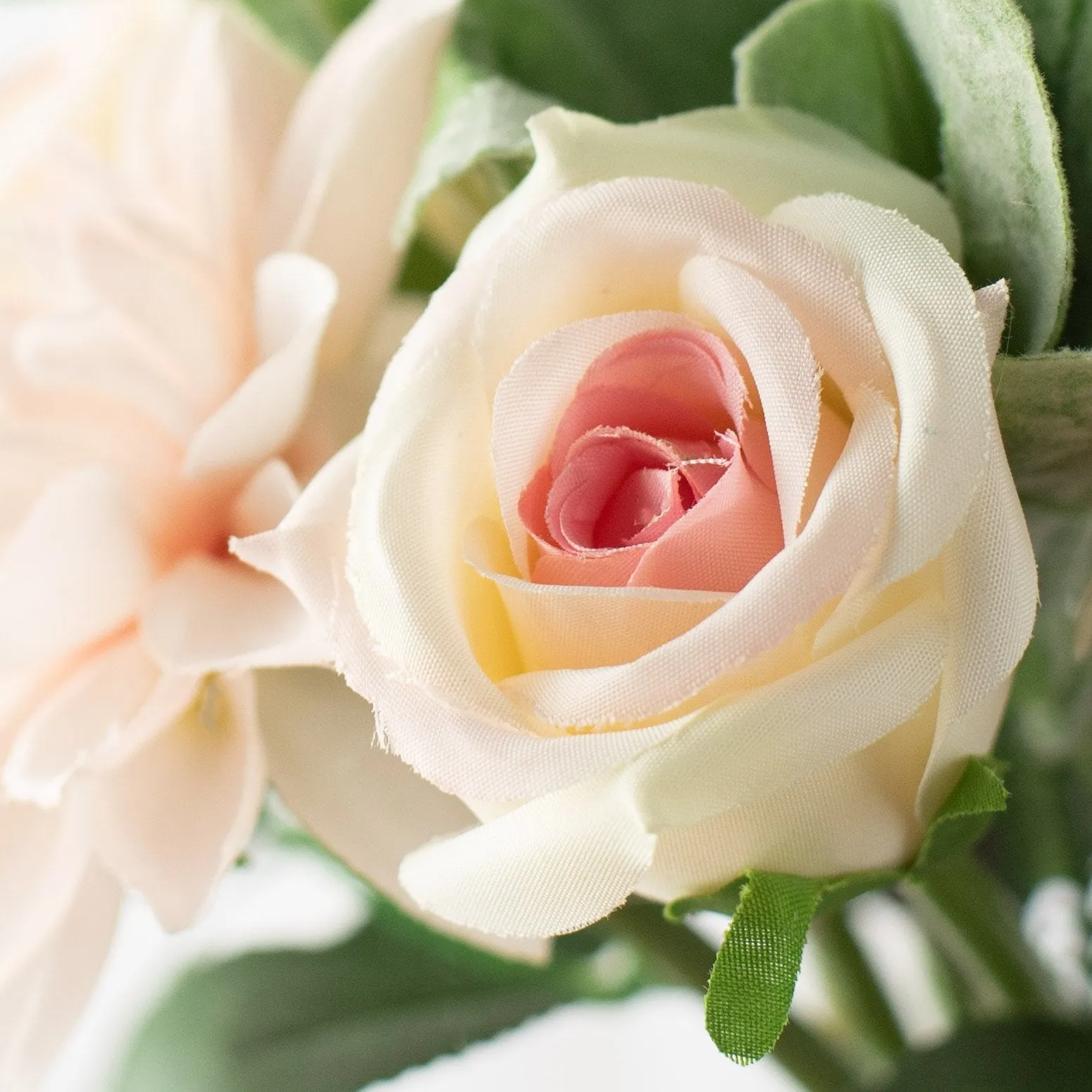12" Rose Hydrangea Dahlia Bundle: Blush