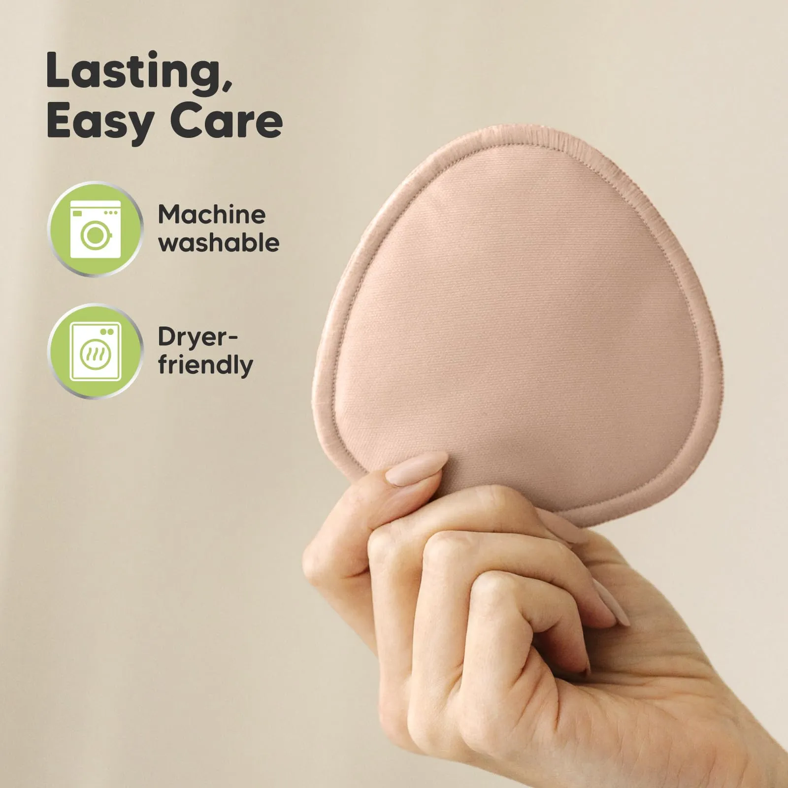 14-Pack Organic Nursing Pads - Washable Breast Pads for Breastfeeding, Nursing Bra Nipple Pads for Breastfeeding, Pumping Bra Reusable Breast Pads, Maternity Breastfeeding Bra Pads (Neutrals, L 4.8") Neutrals Large 4.8"
