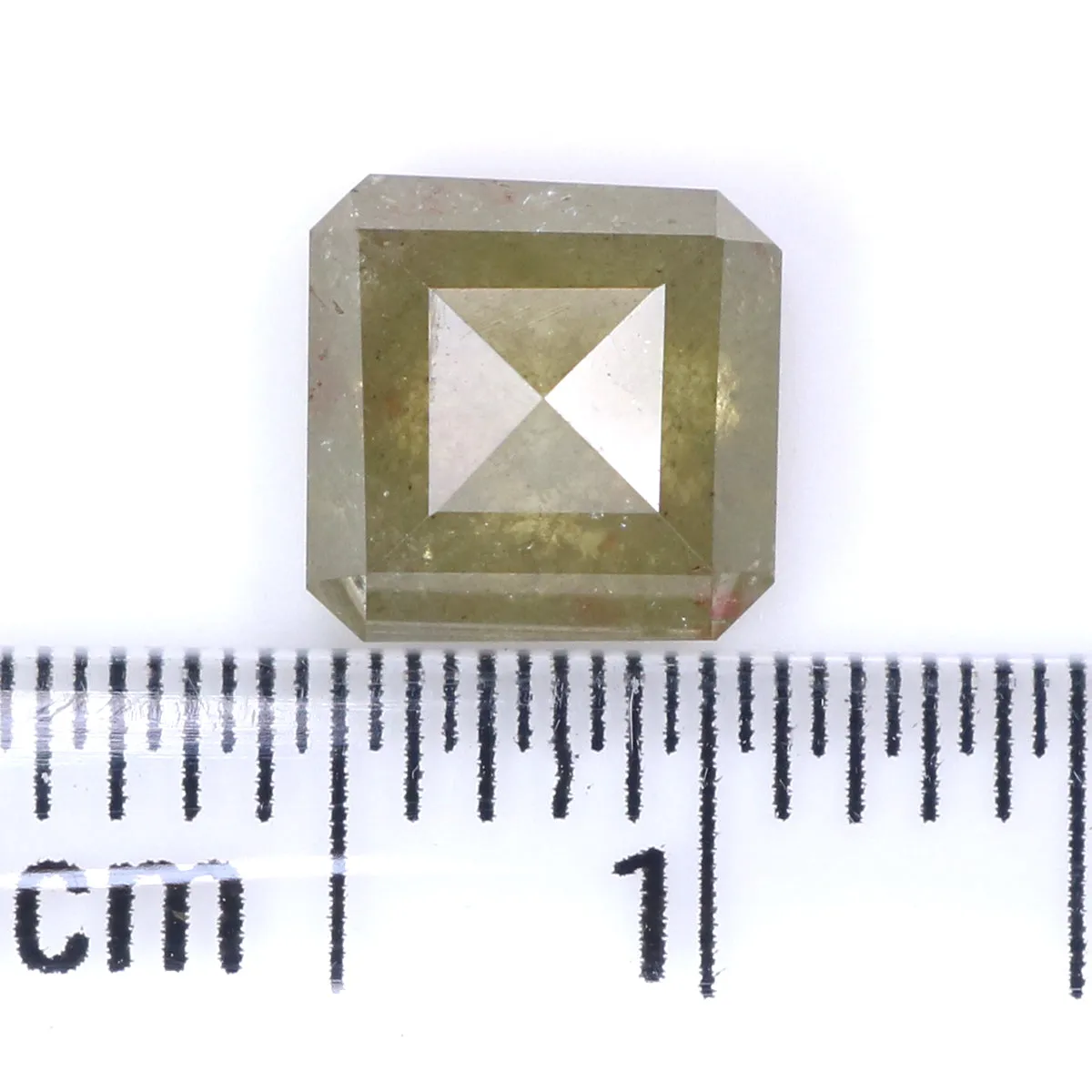 1.47 CT Natural Loose Radiant Shape Diamond Yellow Color Radiant Cut Diamond 6.40 MM Natural Grey Color Radiant Rose Cut Diamond LQ9427