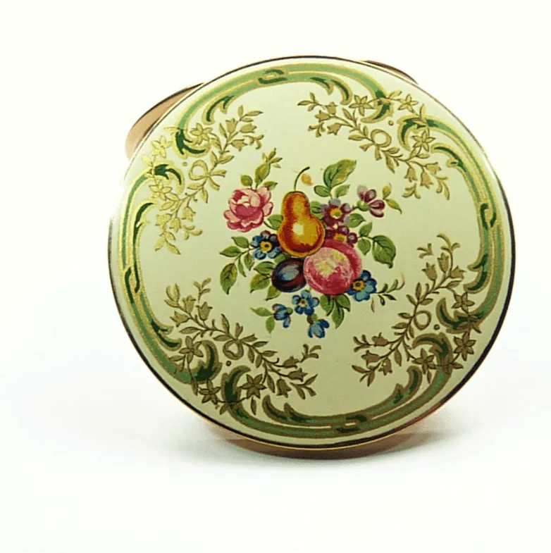1950s Unused Stratton Powder Compact Enamel Lid For Loose Powder