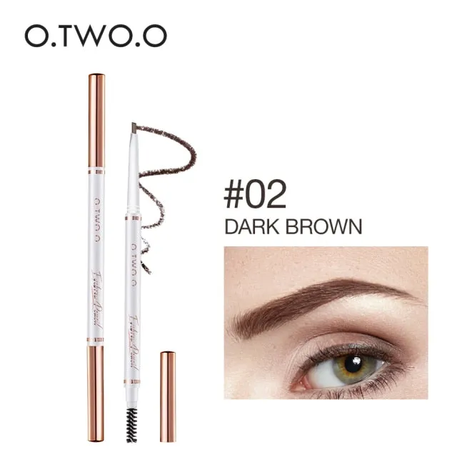 1pc Ultra Slim Triangle Eyebrow Pencil Waterproof Smudge Eyebrows Pen Tattoo Cosmetics Dark Brown Grey Color