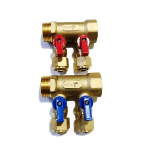 2-Port Classic Brass Manifold for 1/2" Pex-Al-Pex