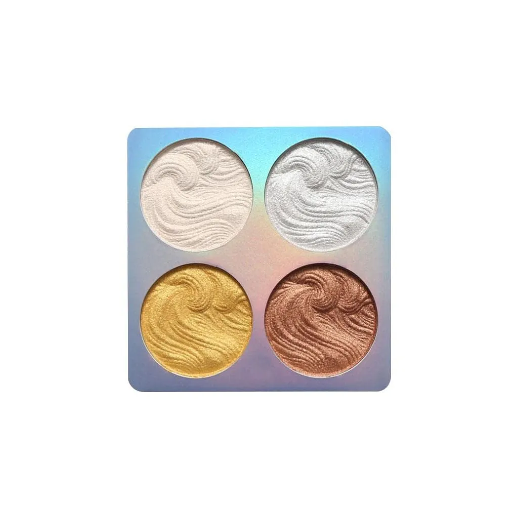 2x4 Colors High Light Powder Eyeshadow for Cheekbones Women Girls Ladies A
