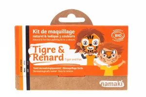 3 colors face painting kit « Tiger & Fox »
