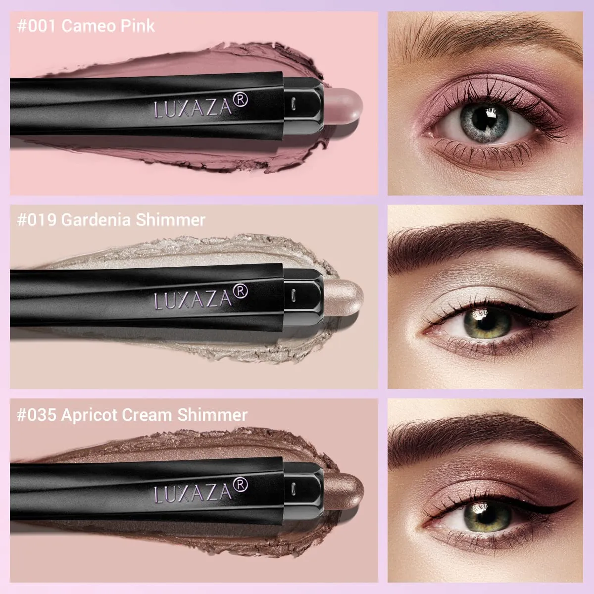 3-in-1 Eye Makeup Kit(5pcs)-Champagne Set