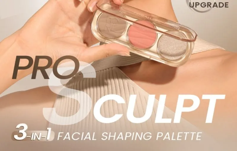 3 In 1 Highlighter & Blusher Palette
