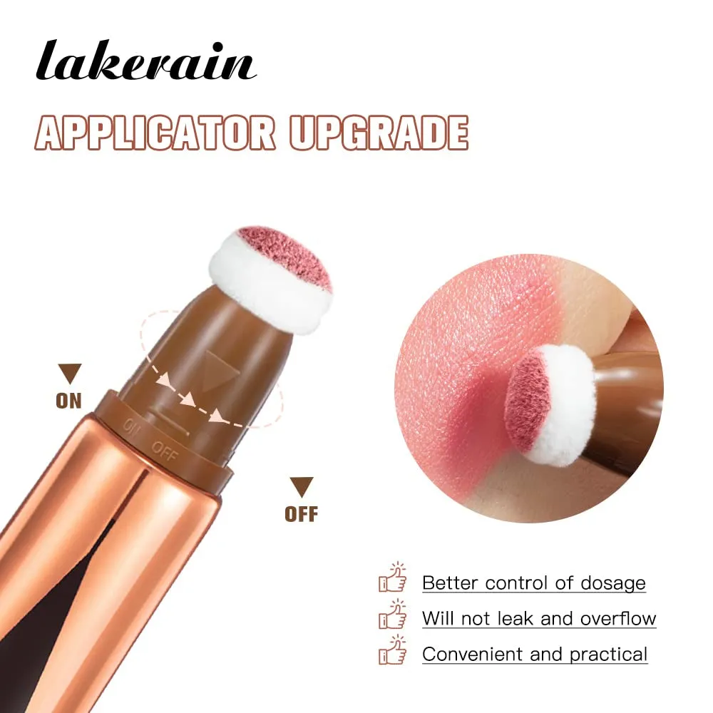 3 Pcs  Liquid Beauty Stick, Highlighter Makeup, Blush Stick, Liquid Highlighter, Contour Stickmultifunctional Beauty Stick，Beauty Cream with Cushion Applicator (02# 04# 06#)