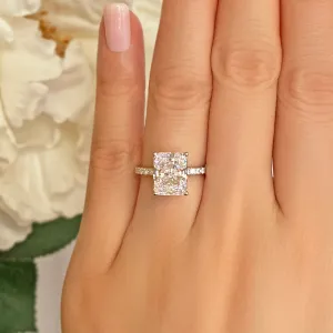 3.75 ctw Radiant Accented Solitaire Ring