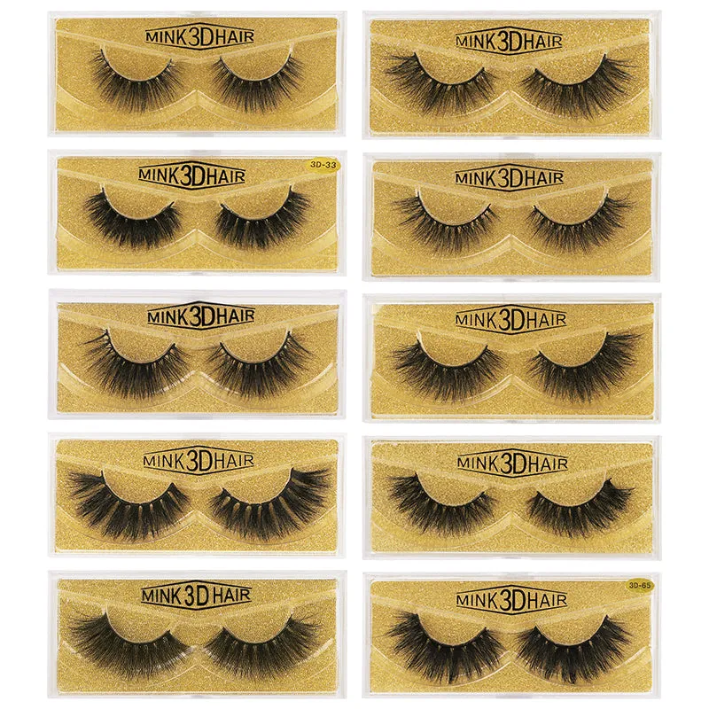 3D Enlarge Cruelty Free Mink Hair False Eyelash 3D33