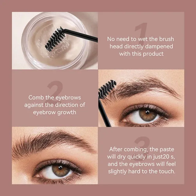 3D Eyebrow Styling Cream Quick-drying Makeup Eyebrow Sculpt Soap Natural Wild Brow Pomade Setting Gel Wax