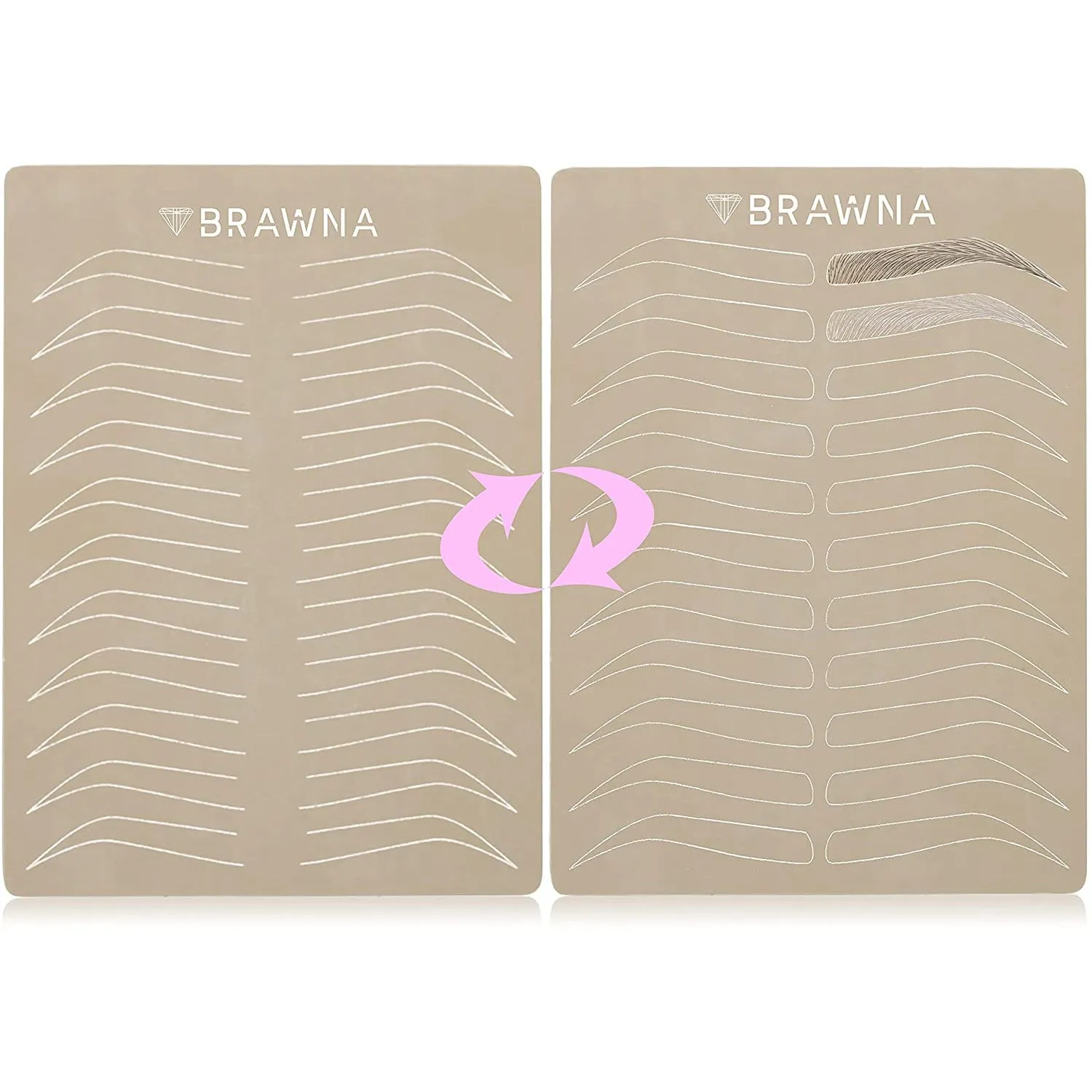 5 Pack Microblading and PMU Eyebrow Practice Skin Inkless Double Sided
