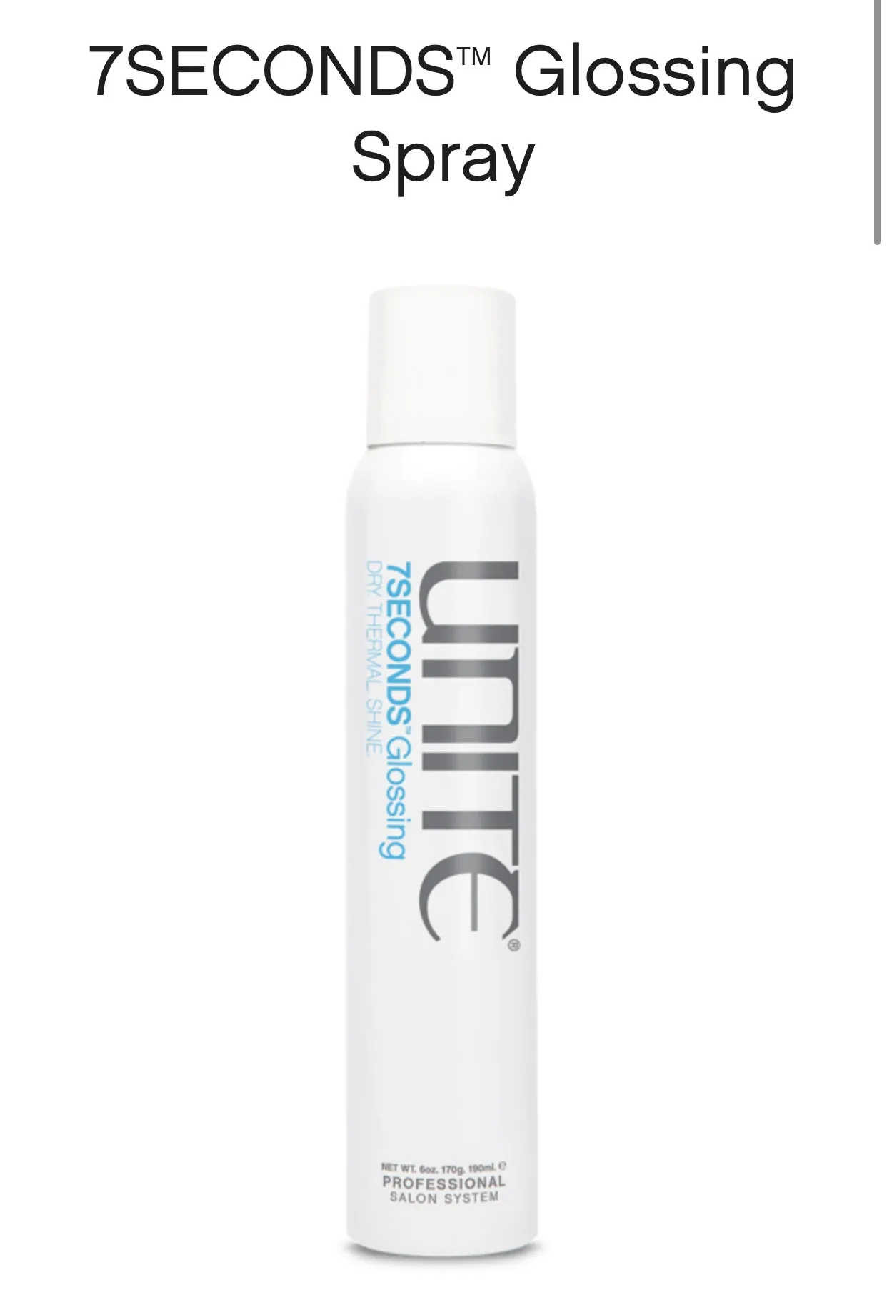7 Seconds Glossing Spray