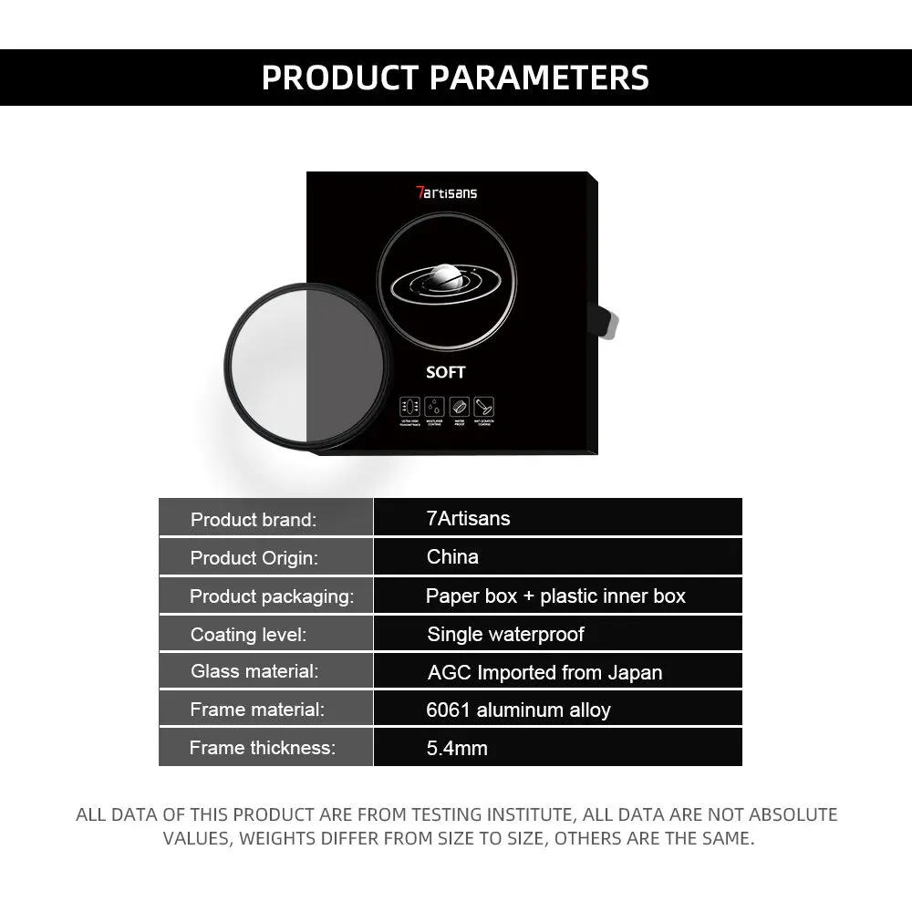 7artisans Photoelectric 82mm 1/4 White Soft Filter