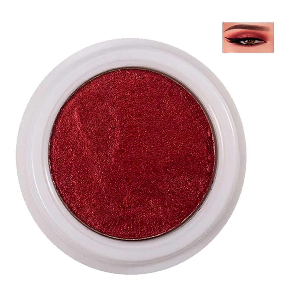 AKARY 12 Colors Glitter Eyeshadow, Mashed Potato Pearlescent Monochrome Eyeshadow, Highly Pigmented Eye Makeup Cosmetics Gift for Women And Girls Eye Brightening Flash Powder (#02 Fuchsia)