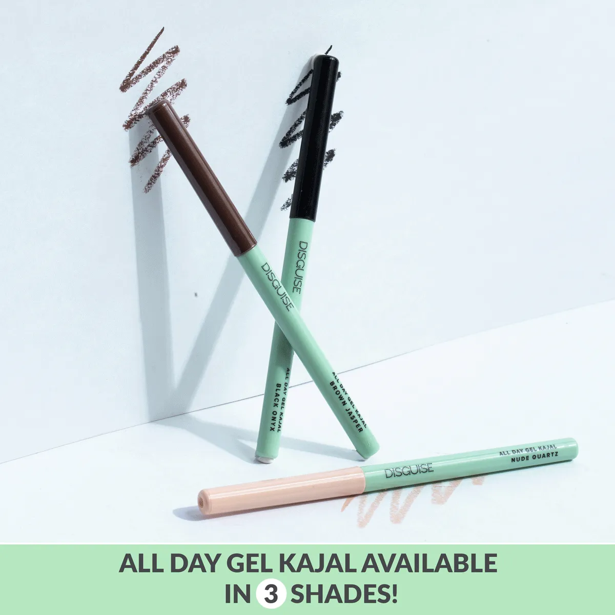 All Day Gel Kajal Black Onyx   Deep Black Eyeliner Combo