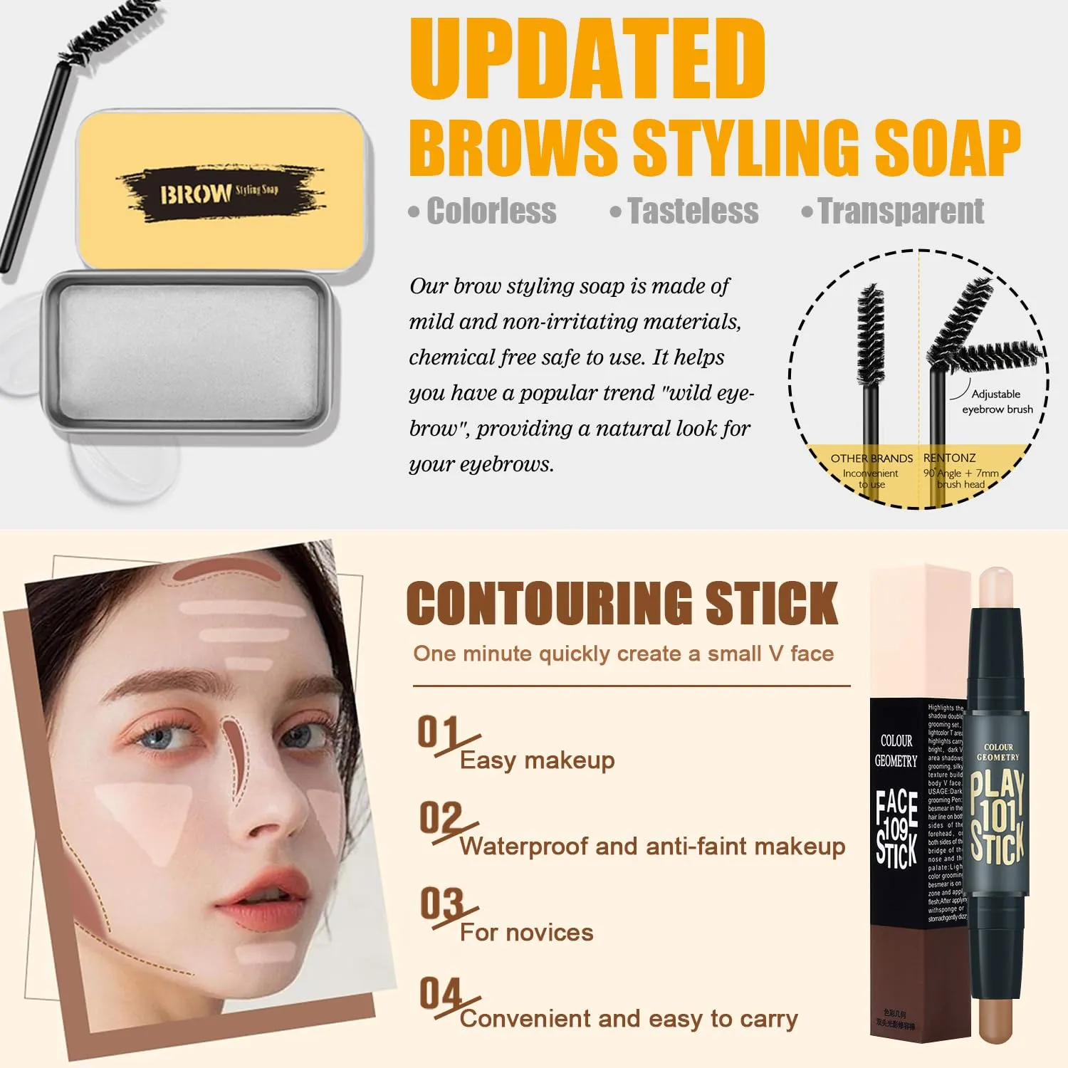 All in One Makeup Kit for Women Full Kit, 12 Colors Eyeshadow, Foundation & Primer, Lipsticks, Eyeliner, Mascara, Contour Stick, Brow Soap, Makeup Brush & Sponges, Make Up Gift Set for Women, Teens