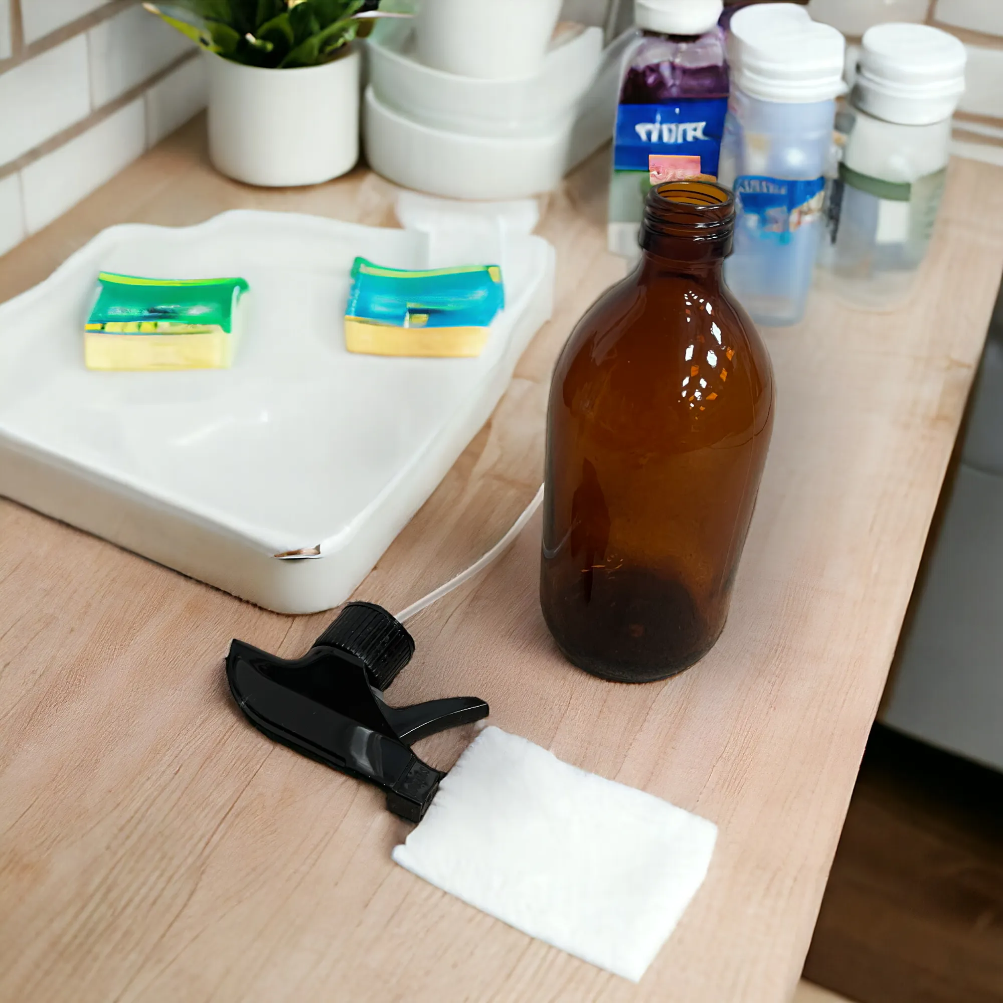 Amber Glass Reusable Spray Bottle - 500ml