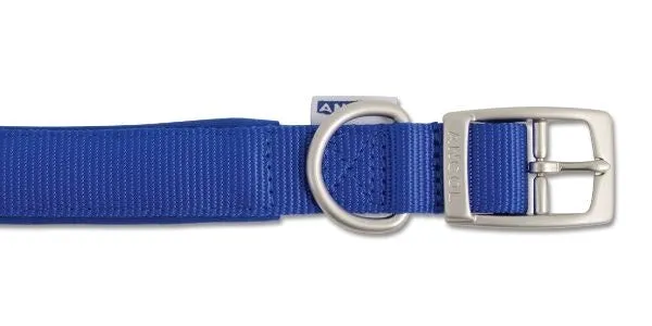 Ancol Viva Nylon Padded Buckle Collar Blue 25mm X39-48cm Sz 5