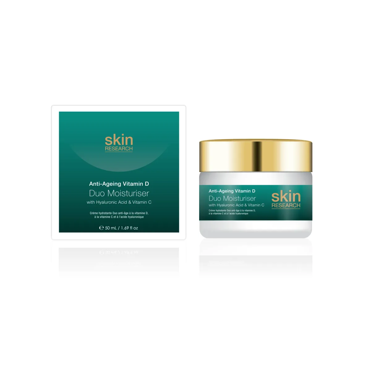 Anti-Ageing Vitamin D with Hyaluronic Acid & Vitamin C Duo Moisturiser 50ml