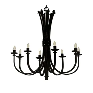 Bali Metal 8 Chandelier Light Black | Antique Bronze