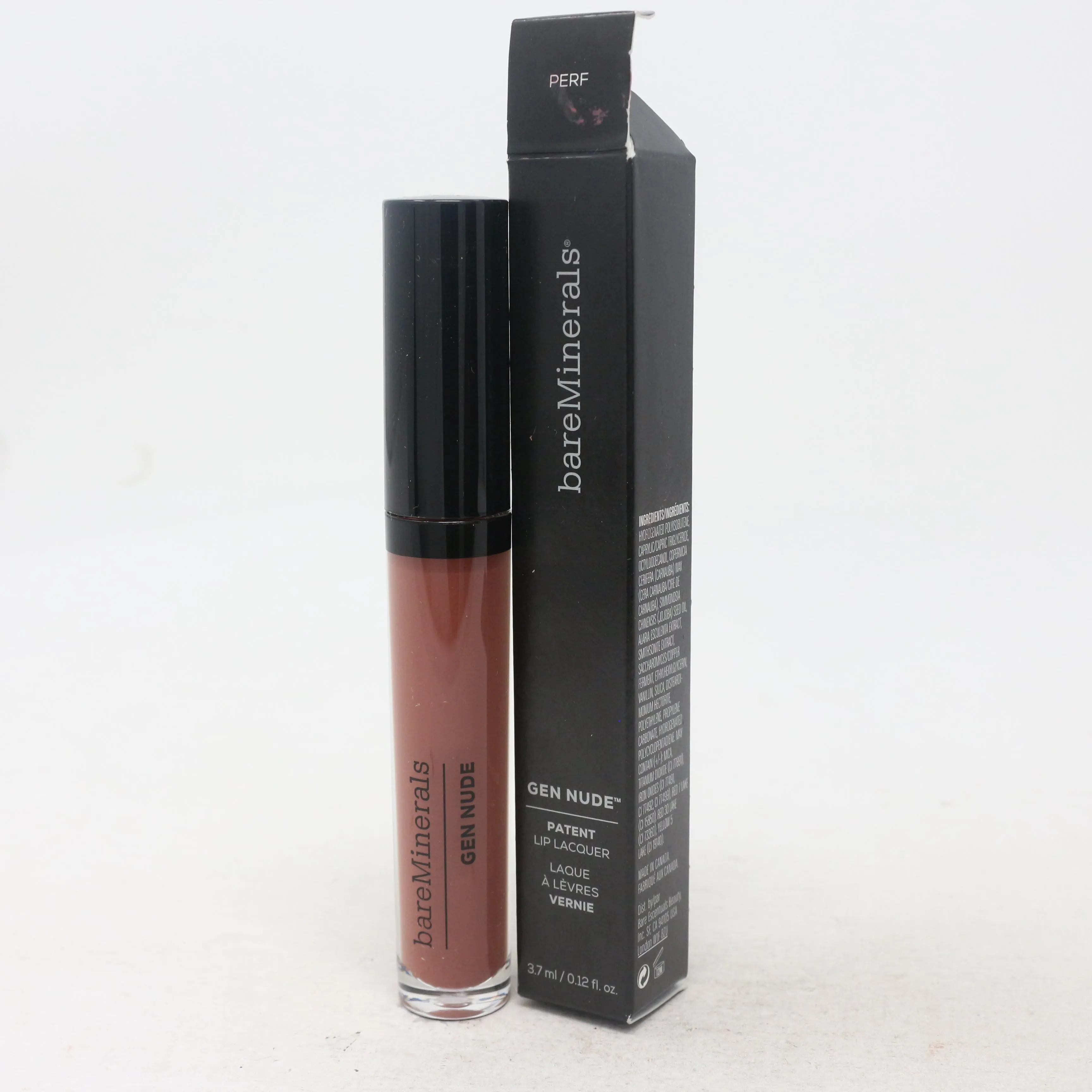 Bareminerals Gen Nude Patent Lip Lacquer  0.12oz/3.7ml New With Box