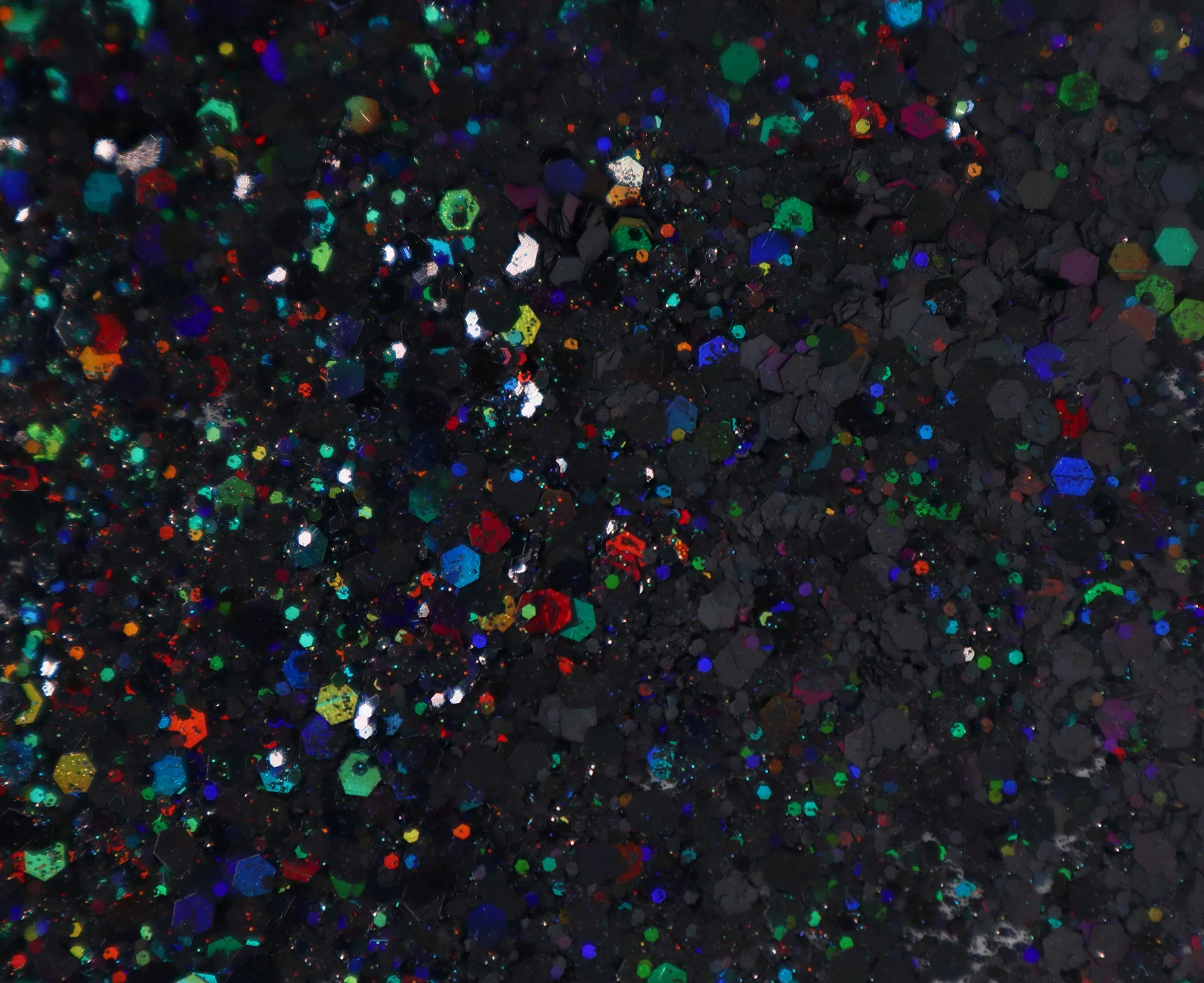 Black Glitter - 15G Chunky Face Glitter, Hair Glitter, Eye Glitter and Body Glitter. Rave Glitter, Festival Accessories, Cosmetic Glitter Makeup. Loose Glitter Set