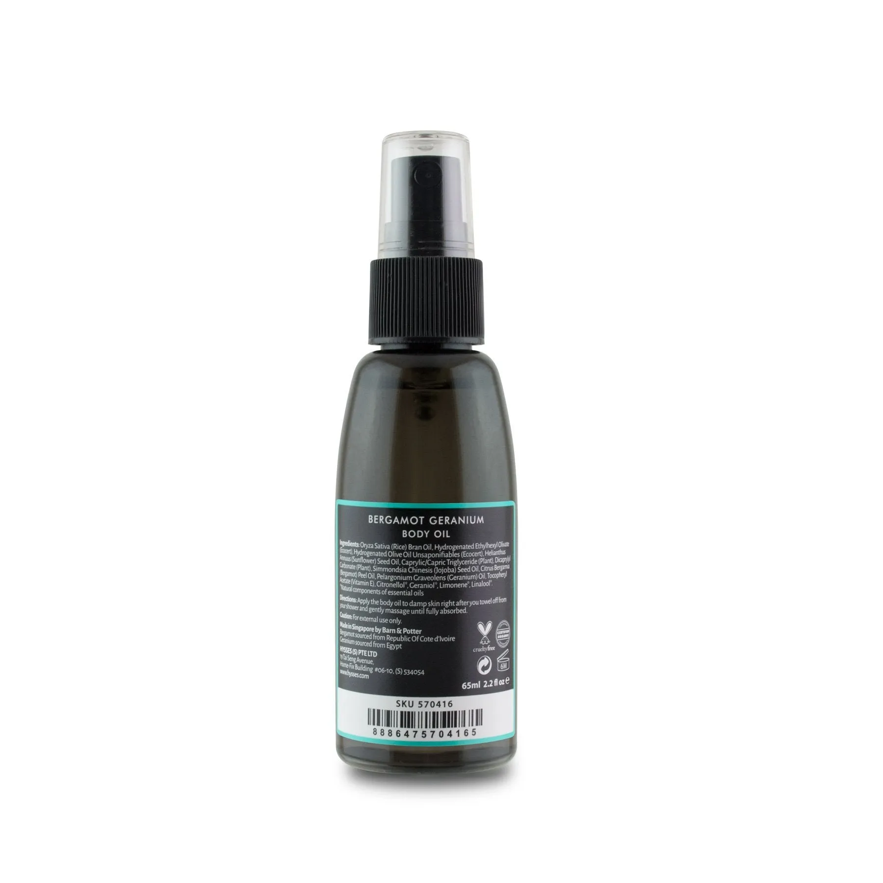 Body Oil Bergamot Geranium