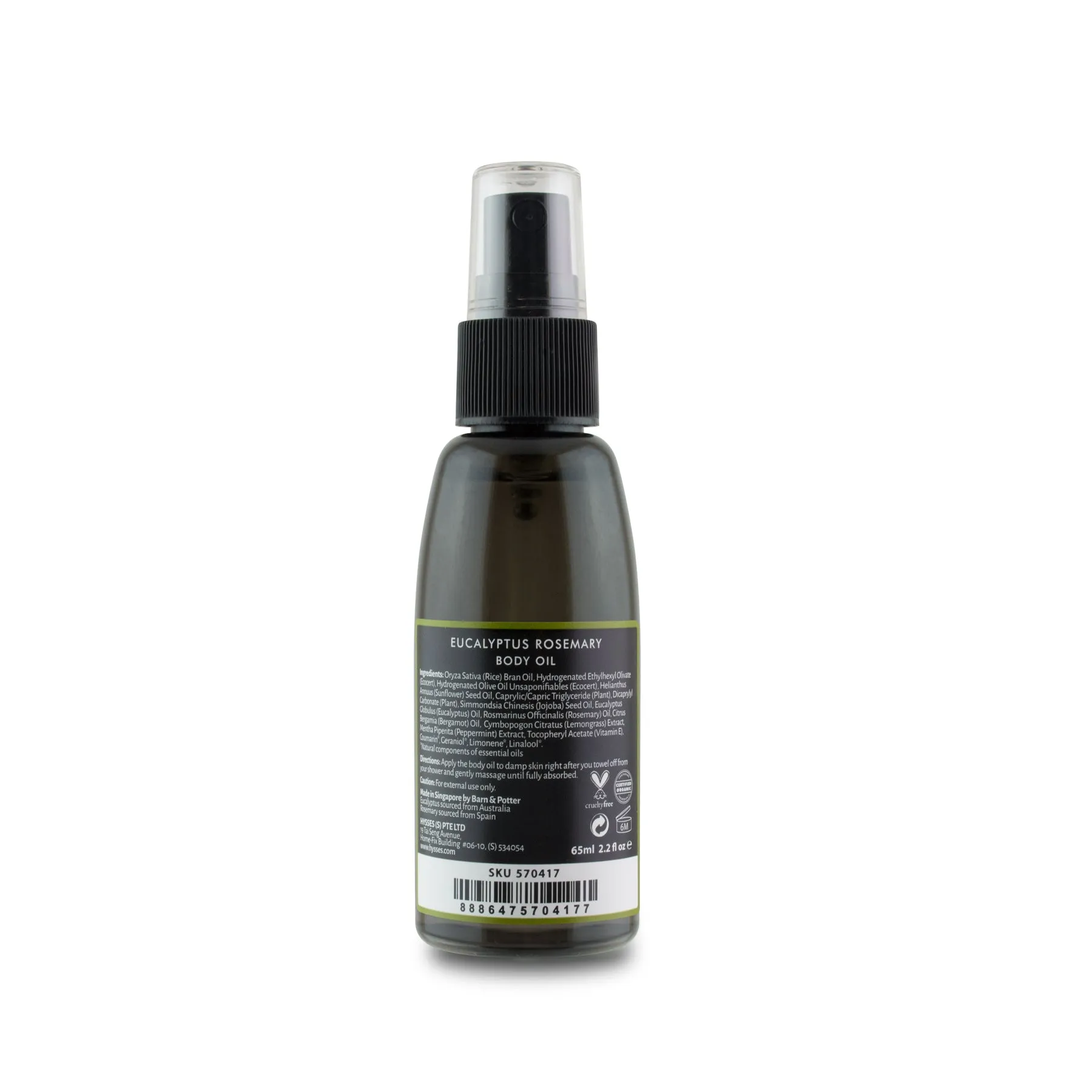 Body Oil Eucalyptus Rosemary