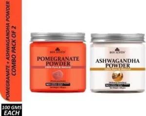 Bon Austin Pomegranate Powder & Ashwagandha Face Mask Powder (Pack Of 2)
