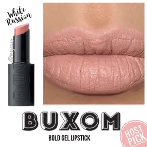 Buxom Big and Sexy Bold Gel Lipstick, White Russian (Pale Pink Nude), 0.09 Ounce! Retail $30 
