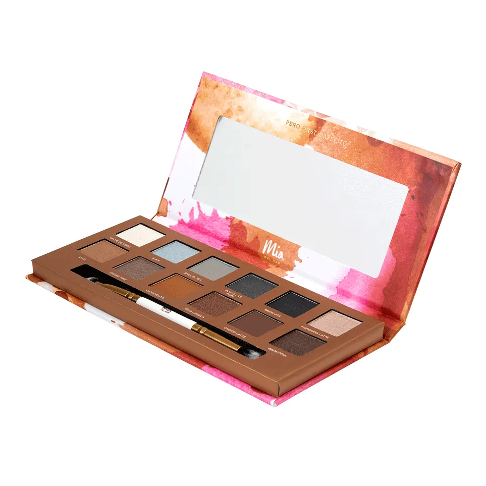 Cafecito Eyeshadow Palette   Dual Ended Brush