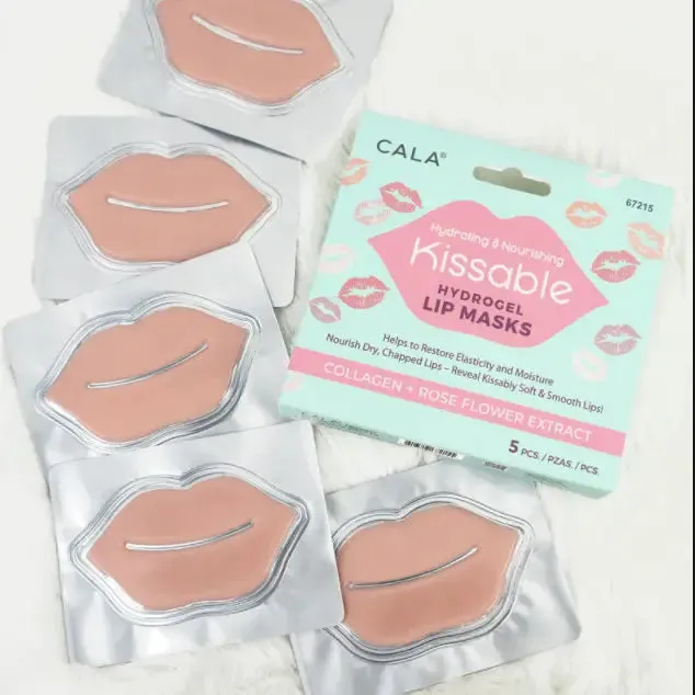 Cala 5 Piece Hydrogel Lip Mask Rose Collagen Hydrating