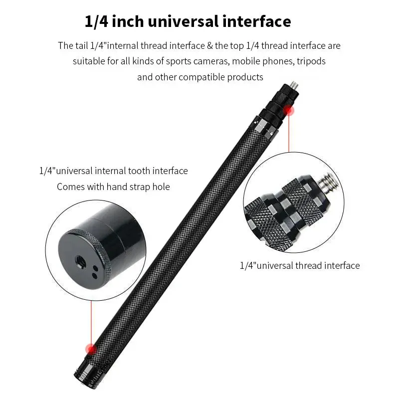 Carbon Fiber Selfie Stick -  Bullet Time Rotating Handle