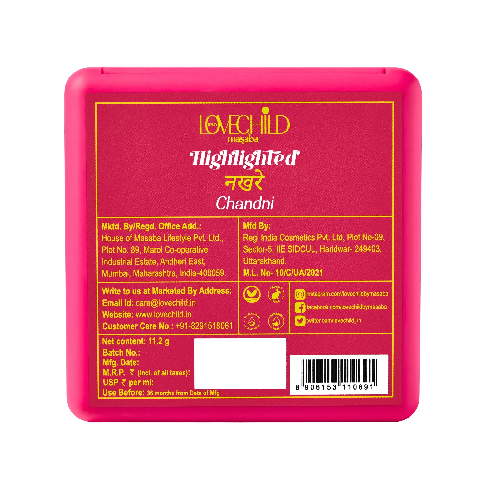 Chandni- Highlighted Nakhre  Shimmery Face Highlighter
