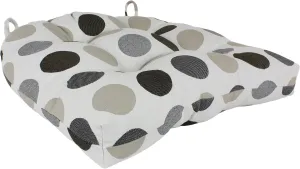 Charcoal and Gray Big Dots Indoor / Outdoor Seat Cushion Patio D Cushion
