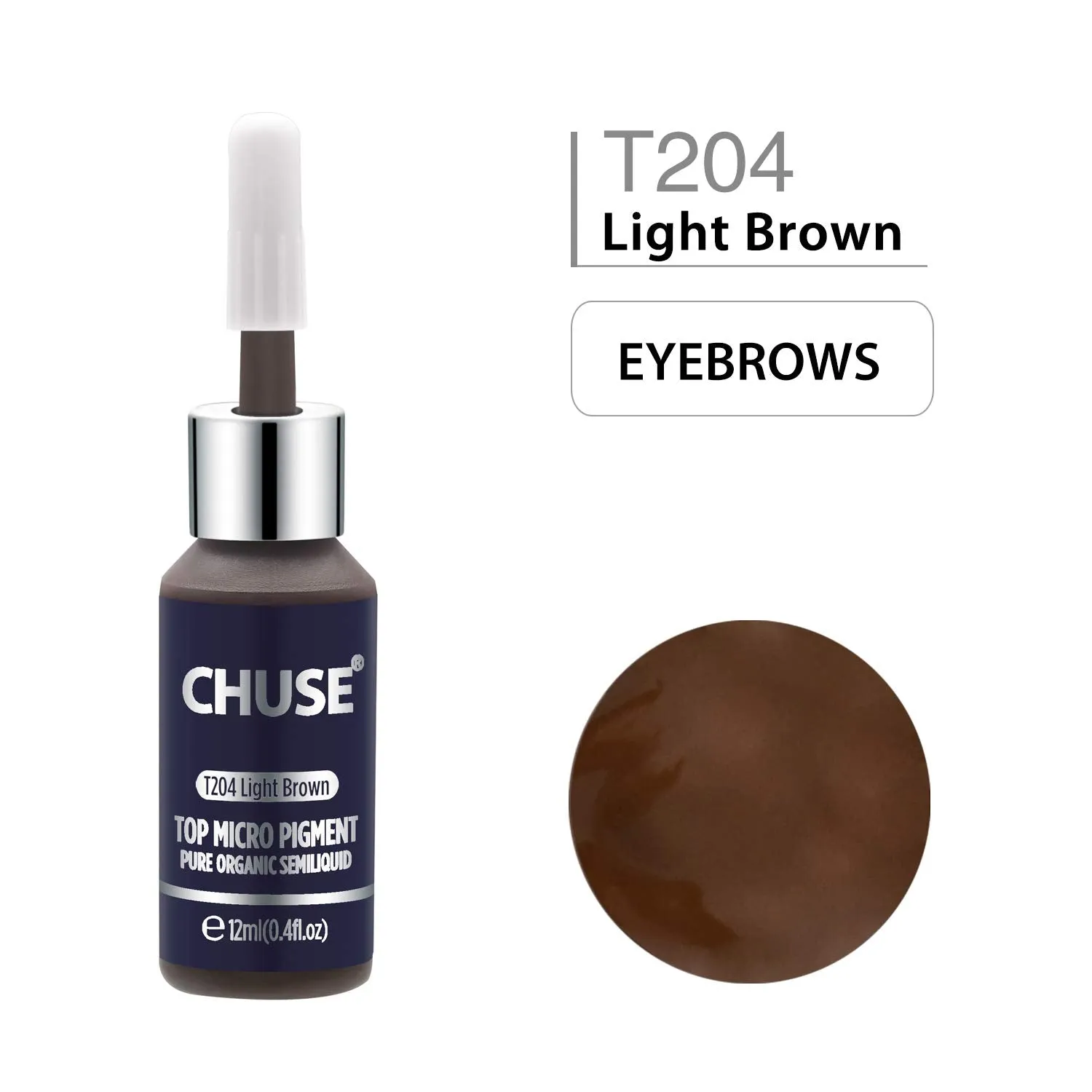 CHUSE PMU Eyebrow Pigments 0.4oz/12ml (T204 Light Brown)
