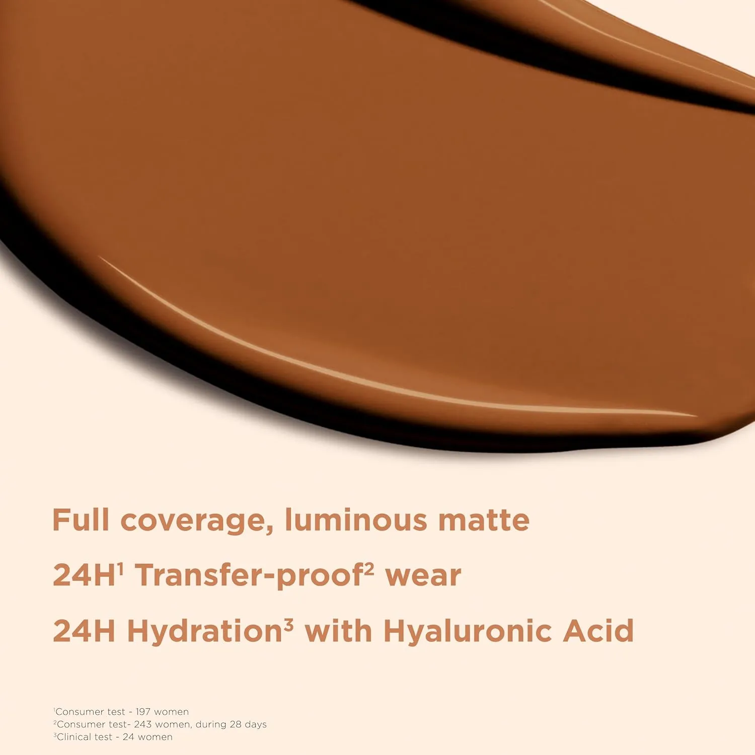 Clarins NEW Skin Illusion Longwear Full Coverage Foundation | Luminous Matte Finish | 24H* Hold and 24H** Hydration | Natural Looking Complexion | Transfer Proof, Sweat Proof and Smudge Proof