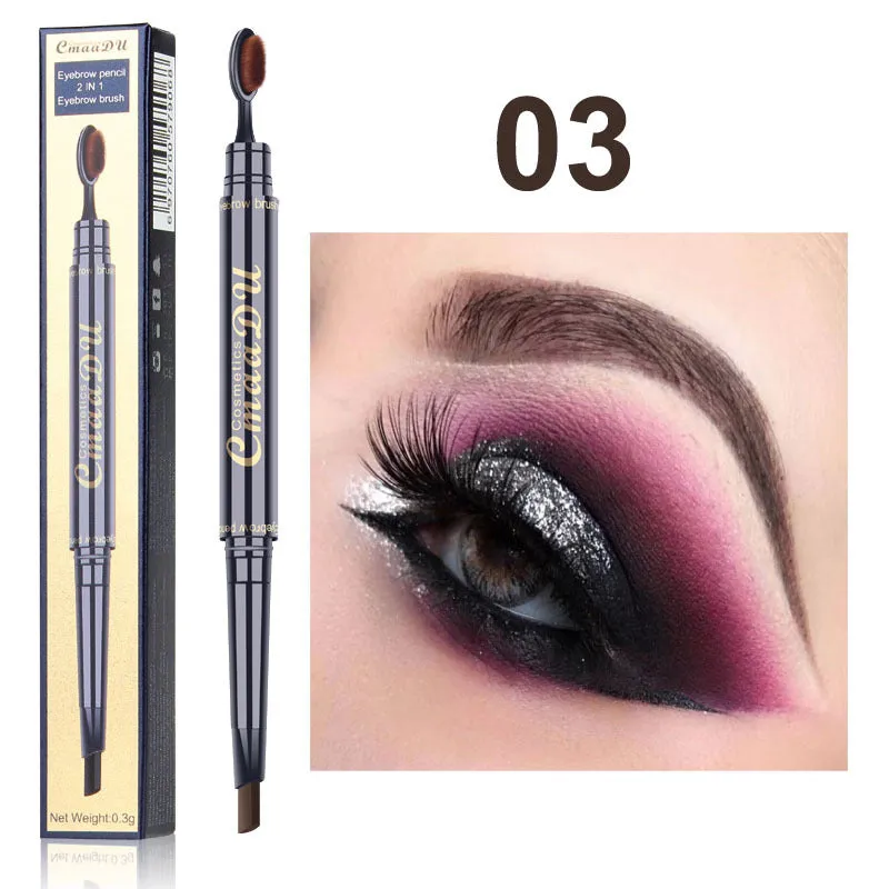 CmaaDu Eyebrow Pencil Pigment is a multi-functional waterproof, double-ended eyebrow