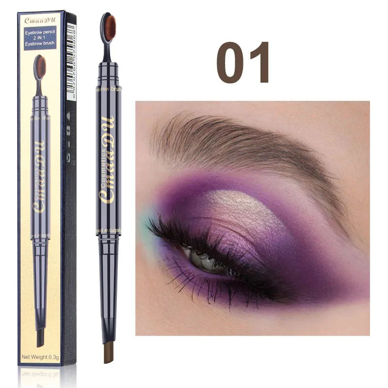 CmaaDu Eyebrow Pencil Pigment is a multi-functional waterproof, double-ended eyebrow