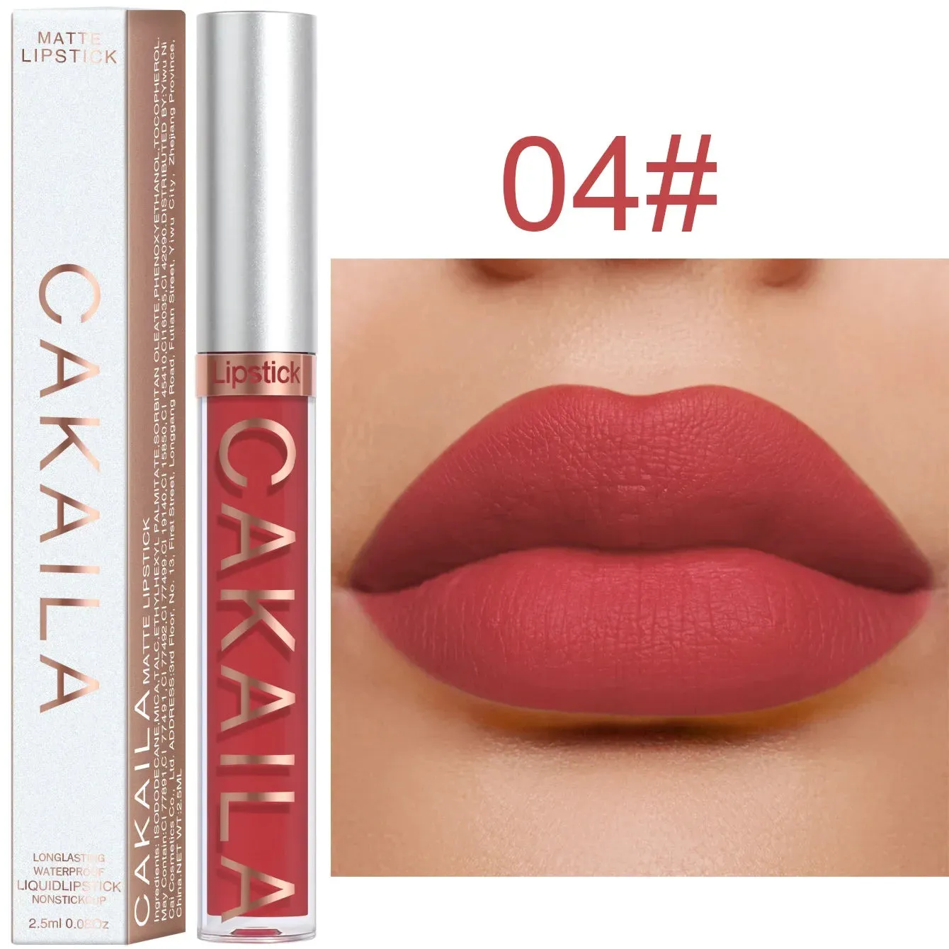 CNDK Velvet Matte Liquid Lip Tint – Long-Lasting, Waterproof & Hydrating Lip Color with Silky Smooth Texture – Light Red Lip Gloss for Bold, Flawless Lips
