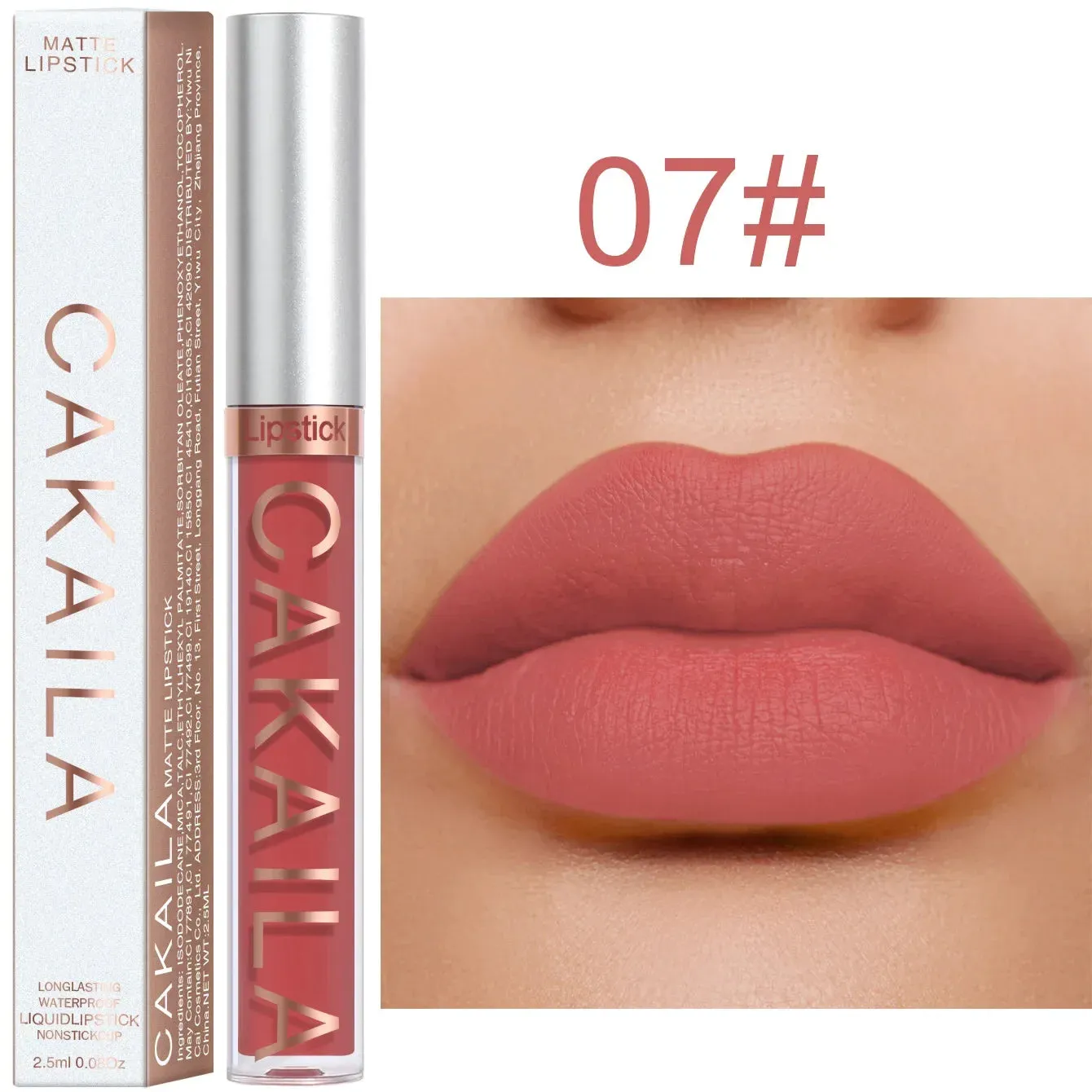 CNDK Velvet Matte Liquid Lip Tint – Long-Lasting, Waterproof & Hydrating Lip Color with Silky Smooth Texture – Light Red Lip Gloss for Bold, Flawless Lips