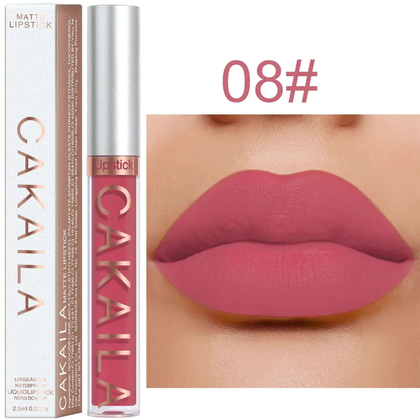CNDK Velvet Matte Liquid Lip Tint – Long-Lasting, Waterproof & Hydrating Lip Color with Silky Smooth Texture – Light Red Lip Gloss for Bold, Flawless Lips