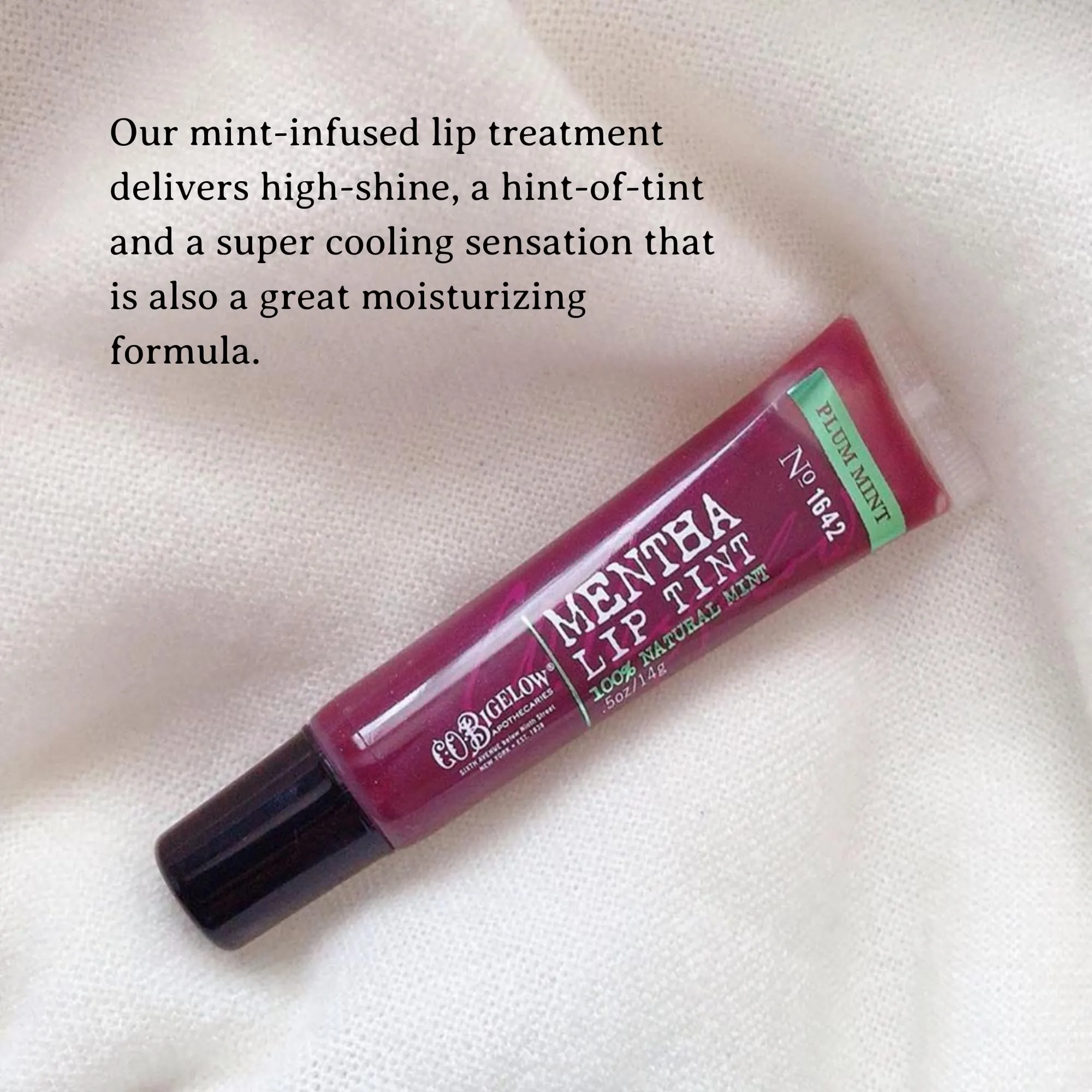 C.O. Bigelow Plum Mint Mentha Lip Tint Trio, Moisturizing Lip Balms for Dry Lips, Light Purple Tinted Lip Gloss, Bulk Lip Balm 3 Pack, 0.5 oz Each