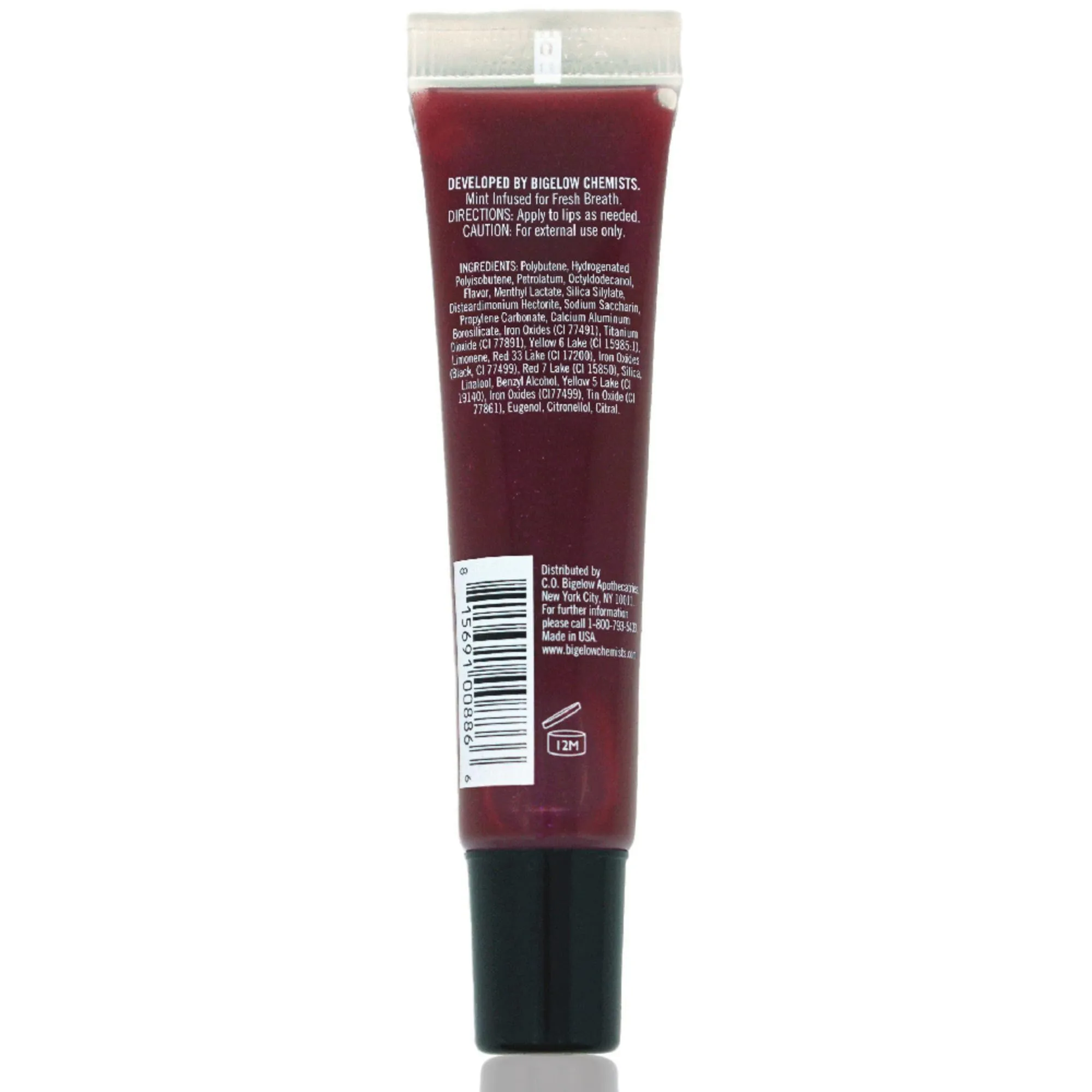C.O. Bigelow Plum Mint Mentha Lip Tint Trio, Moisturizing Lip Balms for Dry Lips, Light Purple Tinted Lip Gloss, Bulk Lip Balm 3 Pack, 0.5 oz Each
