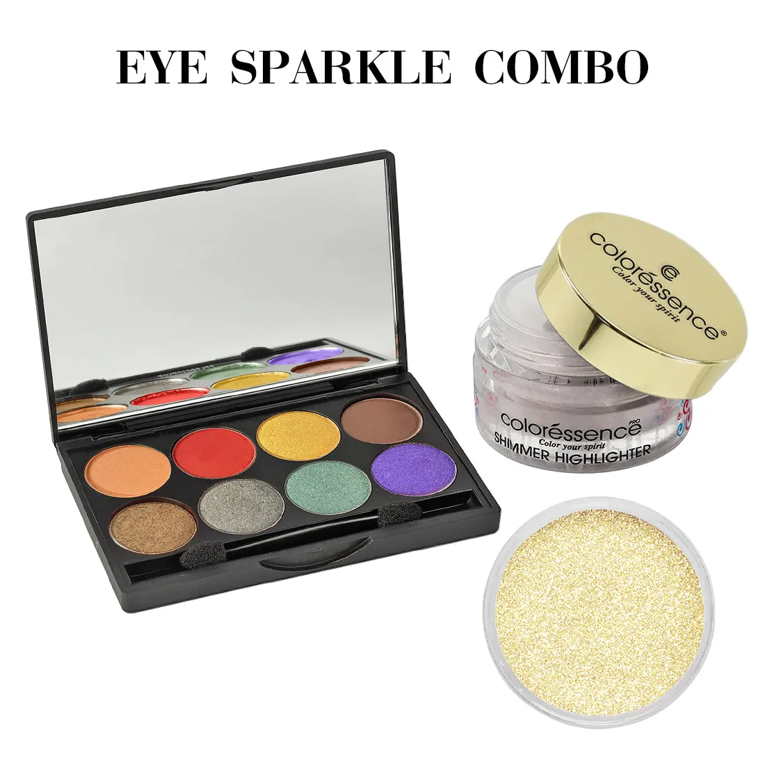 Combo of Glided Gala Eyeshadow Palette   Shimmer Highlighter
