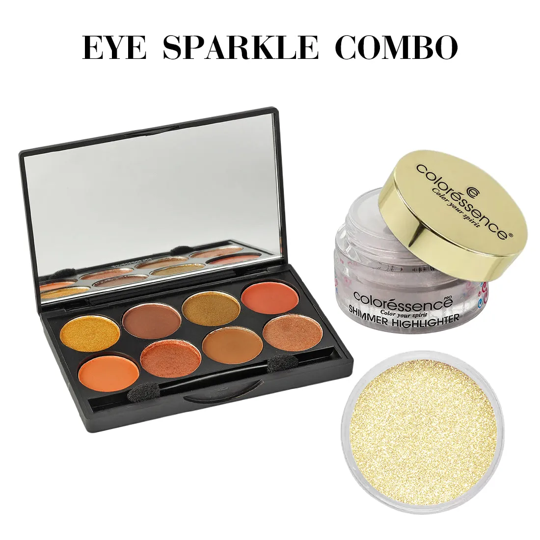 Combo of Glided Gala Eyeshadow Palette   Shimmer Highlighter