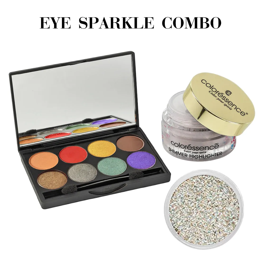 Combo of Glided Gala Eyeshadow Palette   Shimmer Highlighter